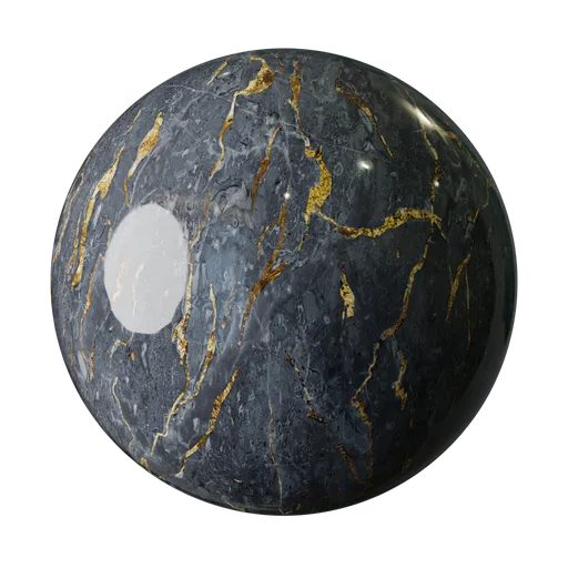Polished Black Gold Marble