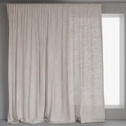 Simple beige curtain