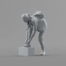 Lowpoly Female ties shoelaces