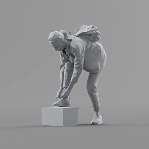 Lowpoly Female ties shoelaces