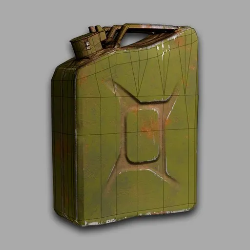 Damaged Old Gas Can Green