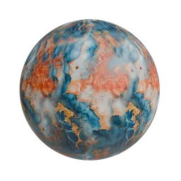 Polished blue marble