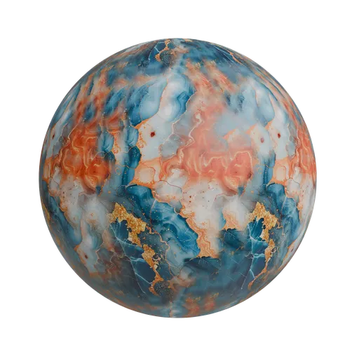 Polished blue marble