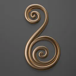 Intricately designed 3D ornamental model, perfect for classic style enhancements in Blender.