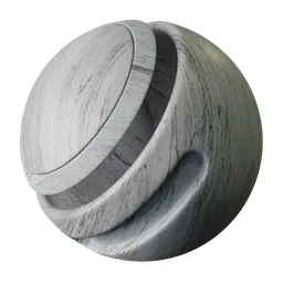 High-quality grey Carrara Marble PBR texture for 3D modeling in Blender, featuring realistic 2K resolution textures for rendering.