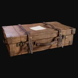 Strapped Leather Suitcase B