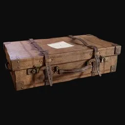 Strapped Leather Suitcase B