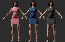Bodycon Mini Dress Female Character