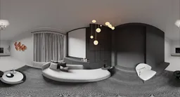 Modern Dark Living Room Interior