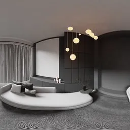 Modern Dark Living Room Interior