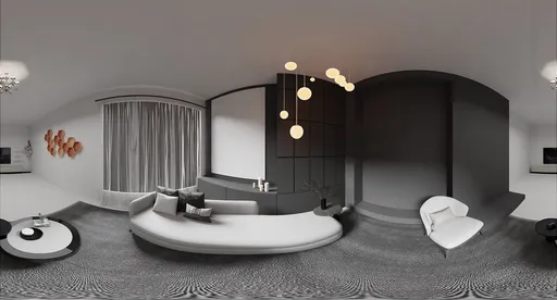 Modern Dark Living Room Interior