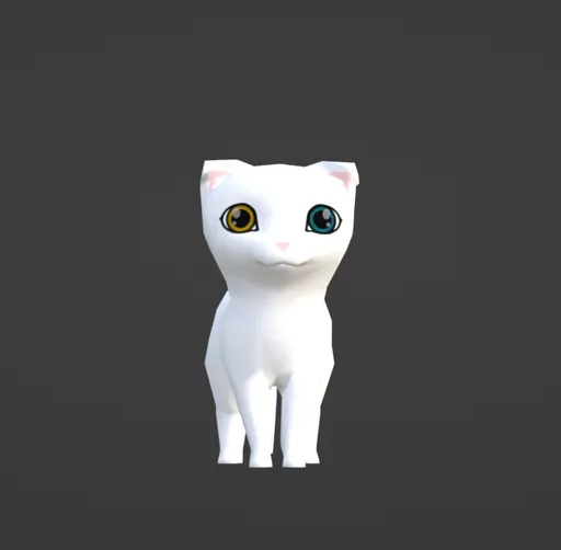 Low Poly Cat Scottish Fold