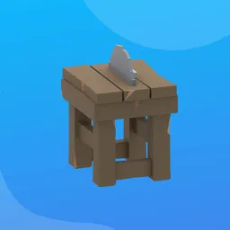 Lowpoly Wooden Cutter