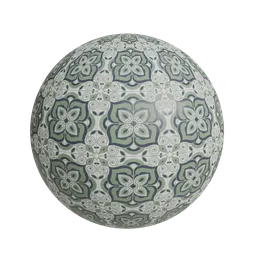 Tribal floral pattern tile