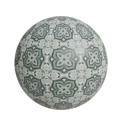 Tribal floral pattern tile