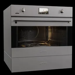 Highly detailed Blender 3D model of a modern 45 cm Smeg oven with realistic textures and cycles render.