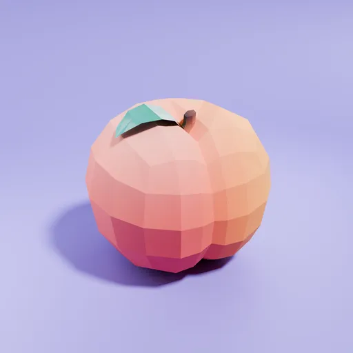 Lowpoly Peach