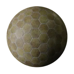 Hexagonal brown tiles
