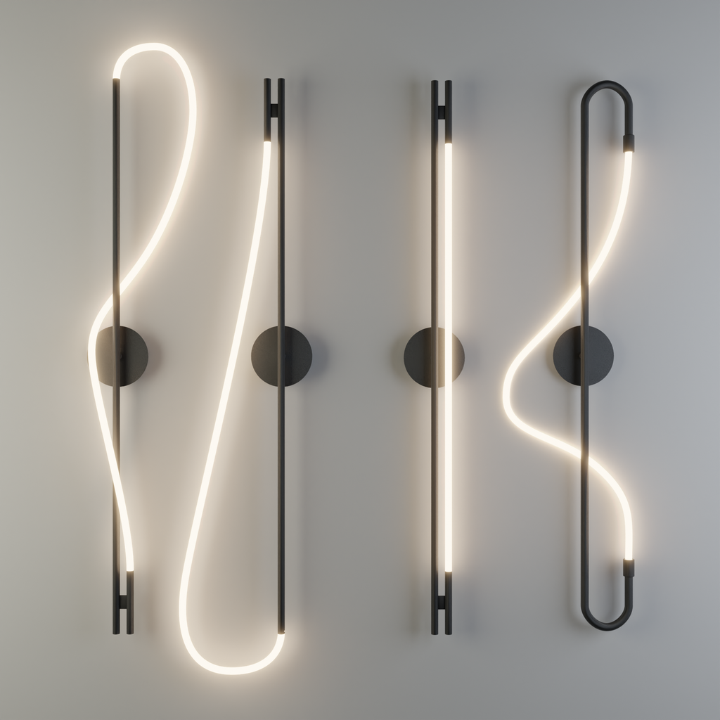 Neon wall light collection FREE Wall Light models BlenderKit