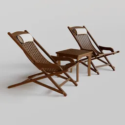 Folding Swing Lounger Set