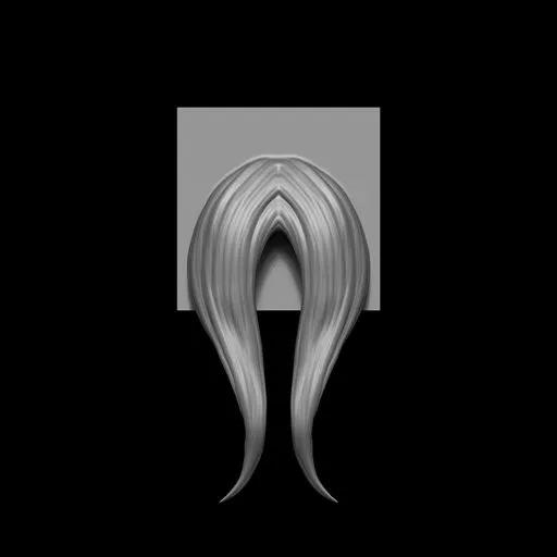 3D sculpting brush for creating stylized facial hair on characters in Blender 3D.