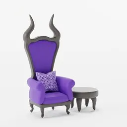 Witch armchair and table