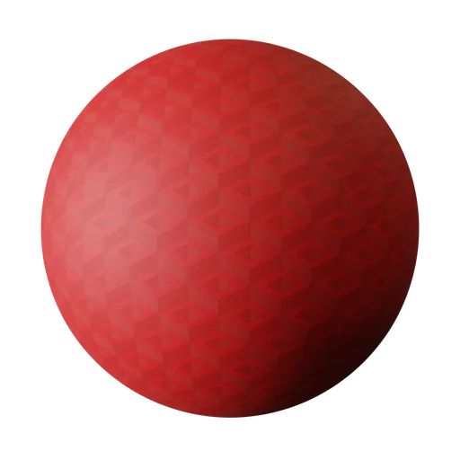 Vibrant Red Geometric Facets