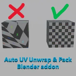 Auto UV Unwrap & Pack: Seamless UV Mapping