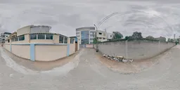Alley with Blue Building