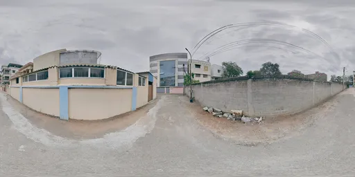 Alley with Blue Building