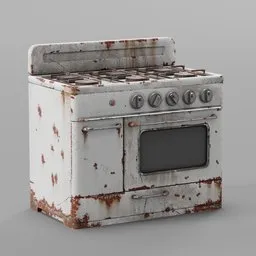 Old gas stove