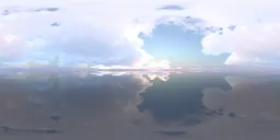 Colorful infinite blue sky