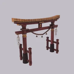 Japanese torii red