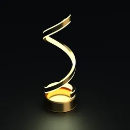 Spiral shaped table lamp