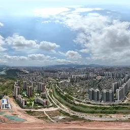 Highsky Building Red Blue sky