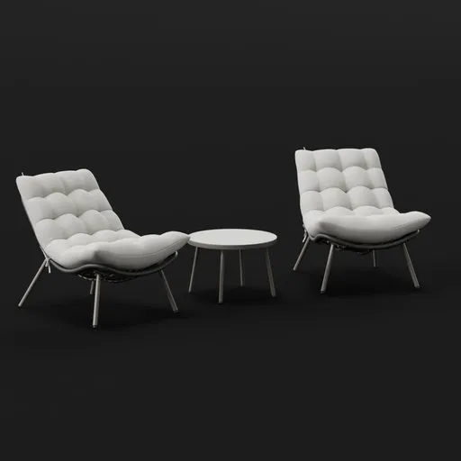 Modern Outdoor Lounge Chair Set