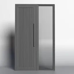 Modern Exterior Door with Glass Panel