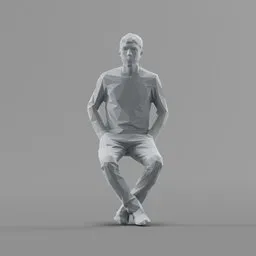 Lowpoly Male Sitting