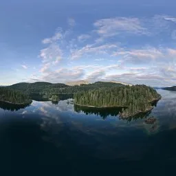 Aerial Sunset Twilight Lake