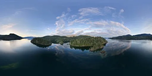 Aerial Sunset Twilight Lake