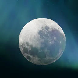 Moon fog star night Aurora