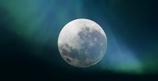 Moon fog star night Aurora