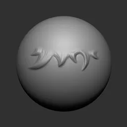 NS Fur multi tips brush creating detailed fur textures in 3D sculpting on a spherical surface.