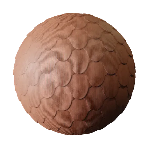 High-resolution Pencil Flower Clay Roofing texture for Blender 3D artists, with detailed 4K PBR maps.