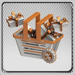 Flash Sale Basket Icon Editable