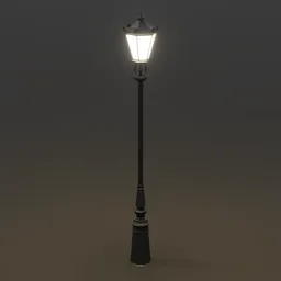 Low Poly Vintage Street Light