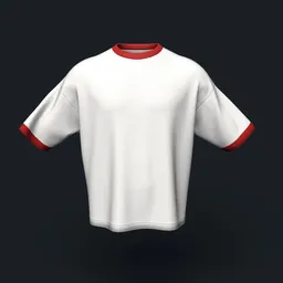 Oversized Cropped Ringer Shirt