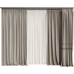 MI Silk And Cotton Curtain Set