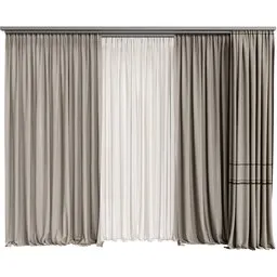 MI Silk And Cotton Curtain Set