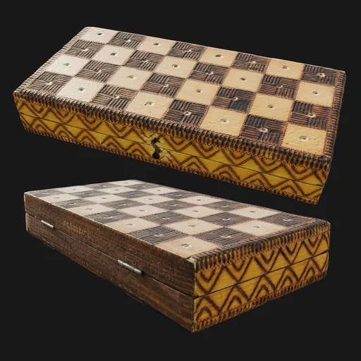 Travel wooden chess set